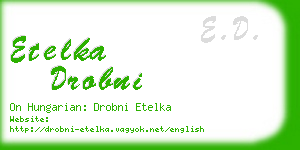 etelka drobni business card